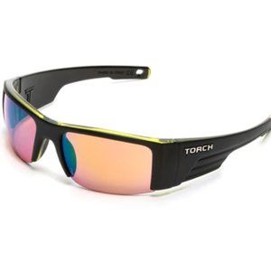 TORCH HOTBOX GOLF BLACK LIME SUNGLASSES WITH POUCH BOX-009-GLF - MADE IN ITALY
